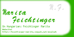 marita feichtinger business card